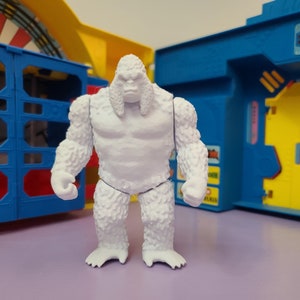 Gorilla Grodd Unpainted Custom 3D Printed Super Powers Style Action Figure DIY Kit