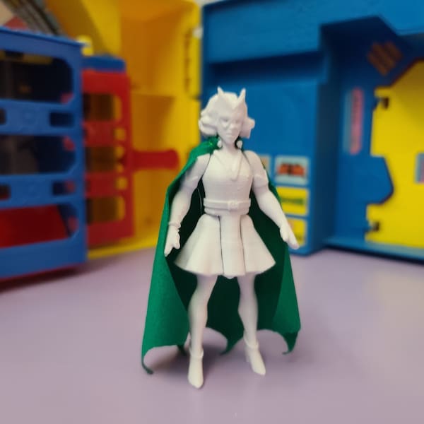 Silver Age Bat-girl Unpainted Custom 3D Printed Super Powers Style Action Figure DIY Kit