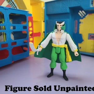 Ra&#39;s al Ghul with Cape Unpainted Custom 3D Printed Super Powers Style Action Figure DIY Kit