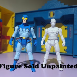 Blue Beetle Unpainted Custom 3D Printed Super Powers Style Action Figure DIY Kit