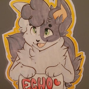 Traditional Halfbody Fursuit Badge