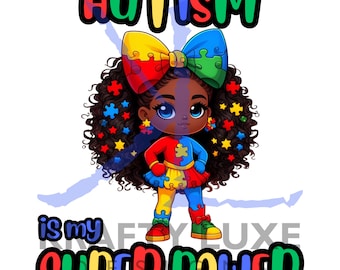 Autismus ist meine Super Power Girl 3 PNG, Autismus Bewusstsein png, Autismus Puzzle png, DTF Autismus Design, Autismus ist meine Superkraft, Autismus Superheld