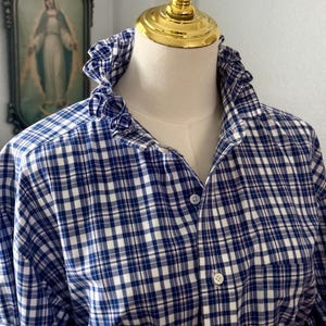 Reworked Blue & White Plaid Shirt: Three sleeve options