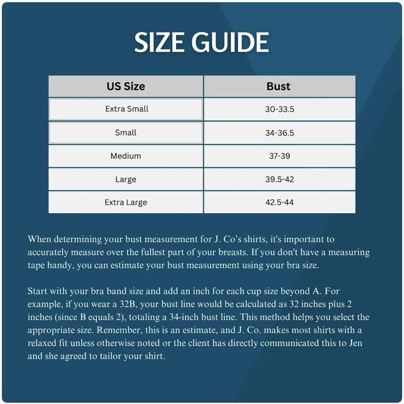 Peut inclure: Un guide des tailles pour chemises, avec des tailles am&eacute;ricaines allant de Tr&egrave;s Petit &agrave; Tr&egrave;s Grand, et des mesures de buste correspondantes de 76,2 &agrave; 111,8 cm. Instructions pour mesurer le tour de poitrine.