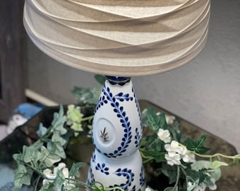 Upcycled Clase Azul Tequila Bottle Handmade Lamp-gift for Father's