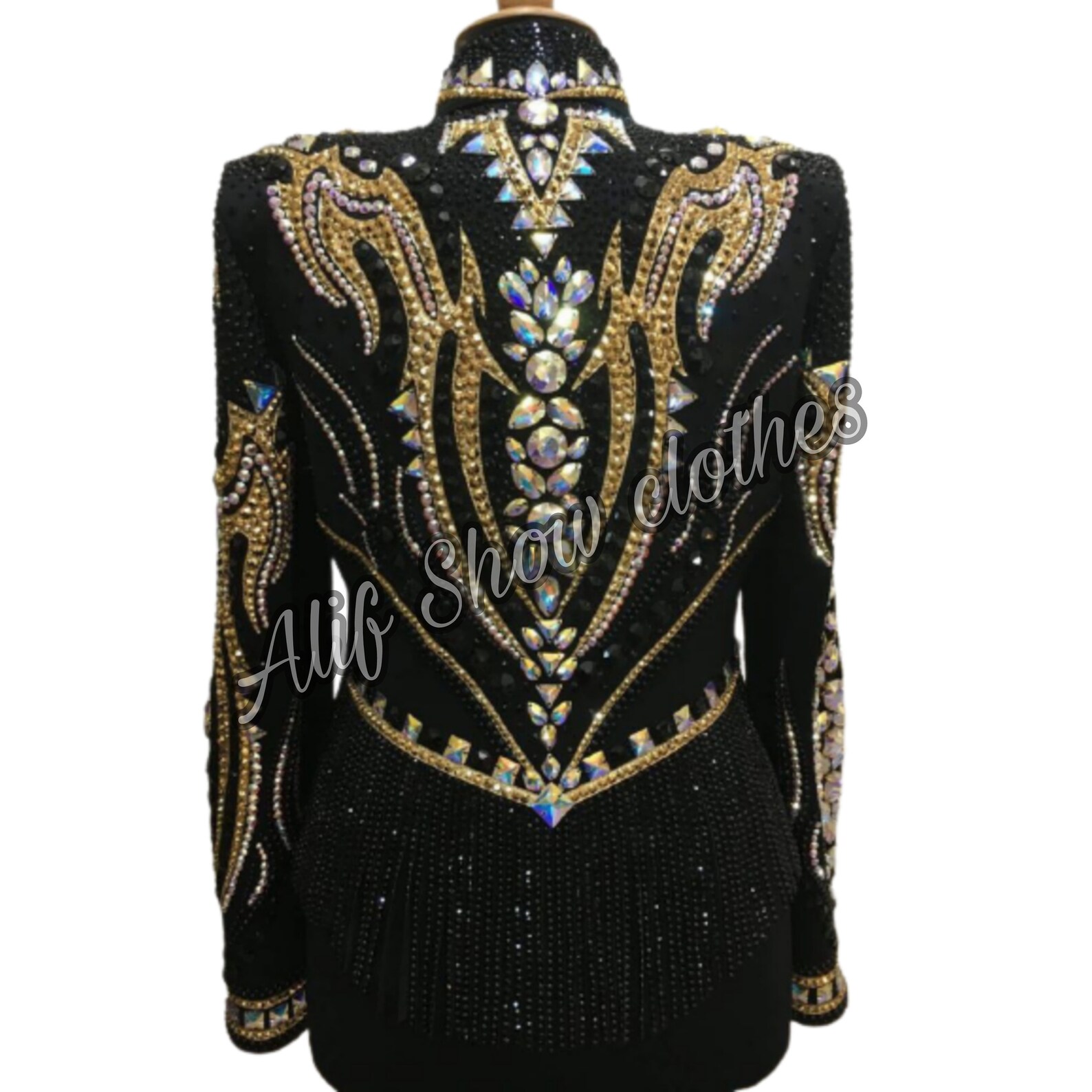 Western show Jacket Showmanship jacket Horse Show jacket black Etsy