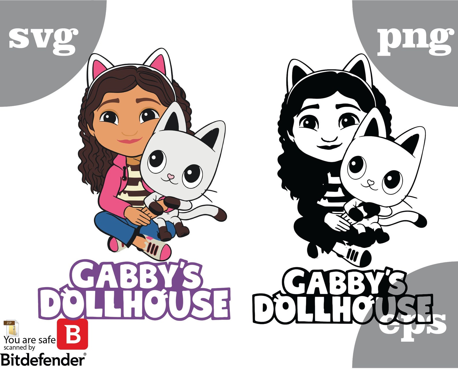 Gabby Dollhouse Free Svg gabby-dollhouse-free-svg