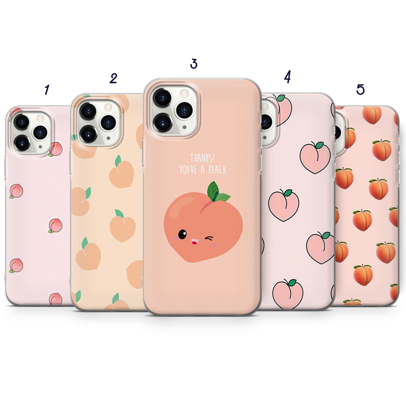 Peach Phone Case Aesthetic Art Cover for iPhone 14 Pro 13 