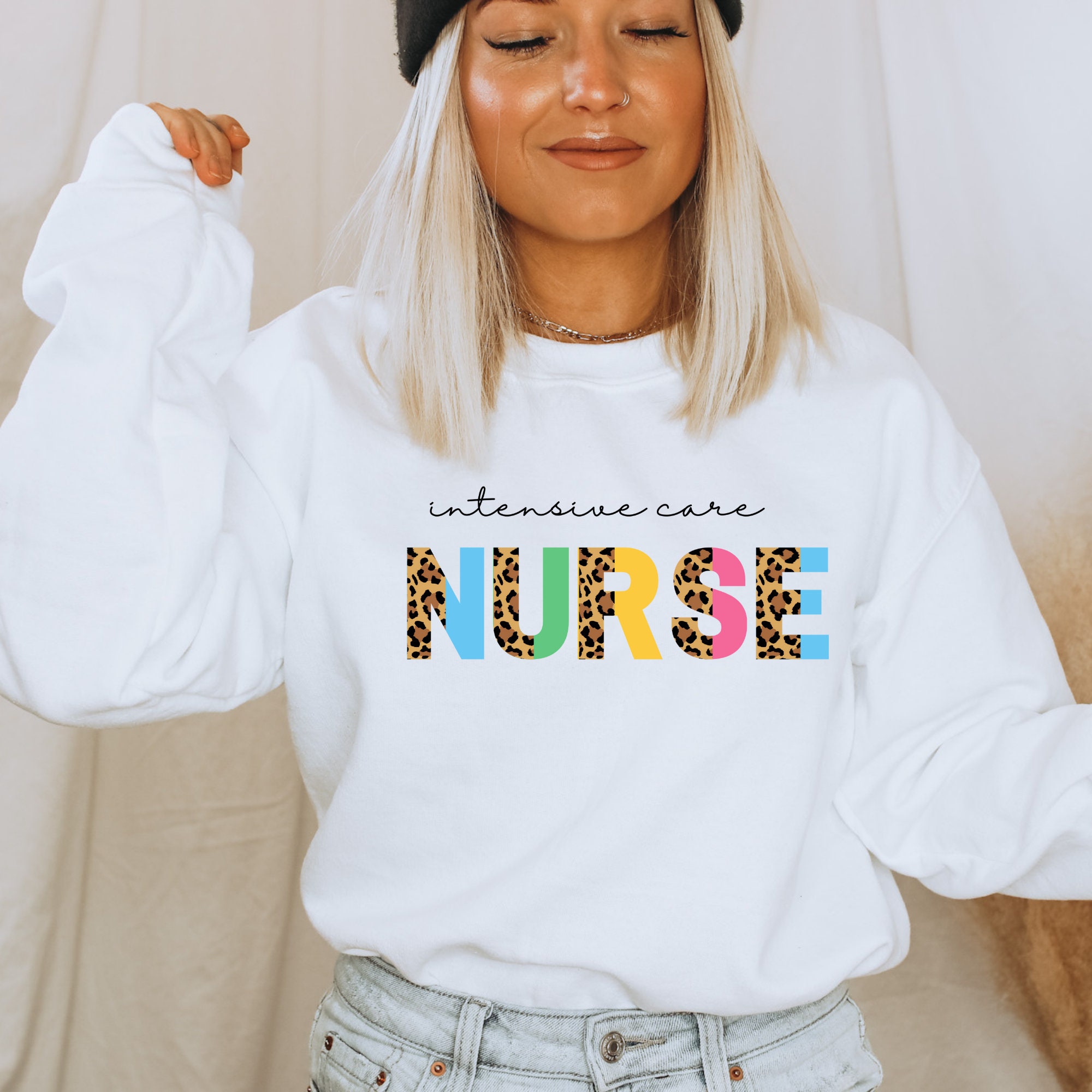 ICU Nurse Sweatshirt Intensive Care Nurse Gift for Nurses Etsy UK