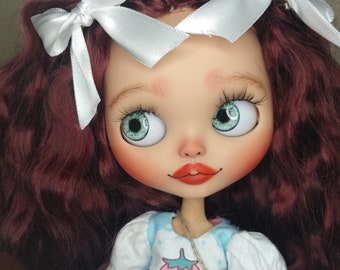 Sold! Custom Blythe doll,  OOAK blythe, Blythe Custom, Blythe Doll, sweet baby strawberry doll, cherry cola