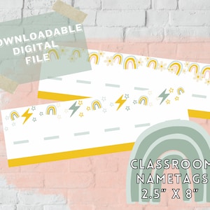 Classroom Desk Name Tags