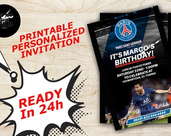 Messi Invitation Etsy Sweden