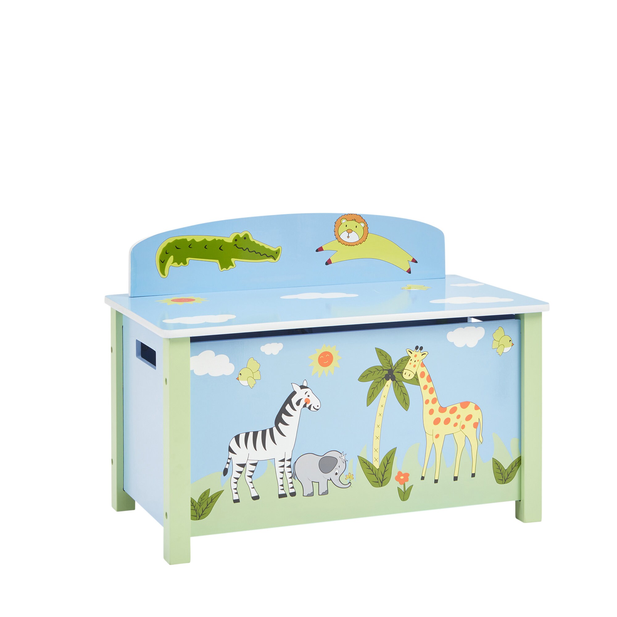 Kids Toy Box Safari Toy Box Kids Wooden Toy Box Etsy