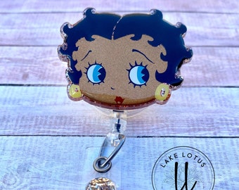 Betty Bop Badge Reel| Badge Reel Nurse| Cute Badge Reel| Medical Badge Reel| Swivel Badge Reel