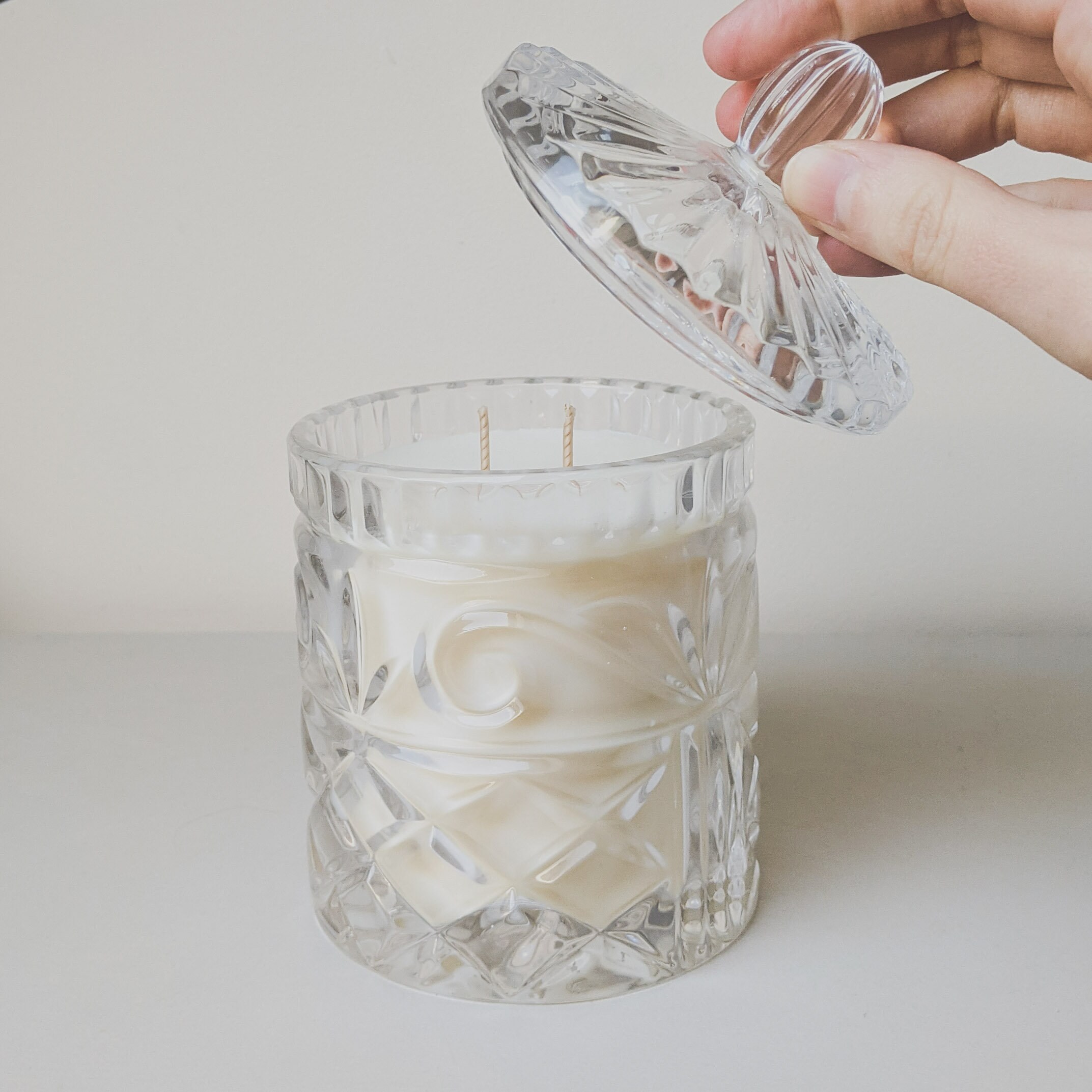 Vintage upcycled candle Glass jar candle Ylang Ylang scent Etsy