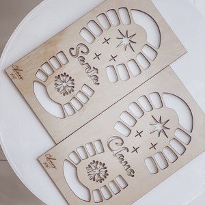 Santa Footprint Stencil l Christmas Santa Claus Boot