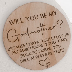 Godmother Proposal Plaque