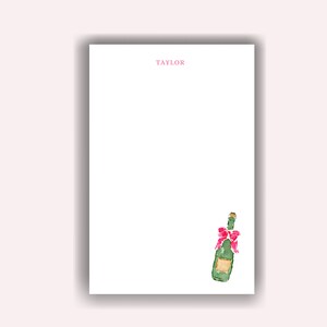 Personalized Notepad: Champagne Problems, Cute Hostess Gift, Custom Notepad (To Do List, Paper Notepad, Grocery List, Fashion Illustration)