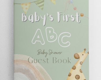Livre d'or ABC Baby Shower pour la première fois à colorier