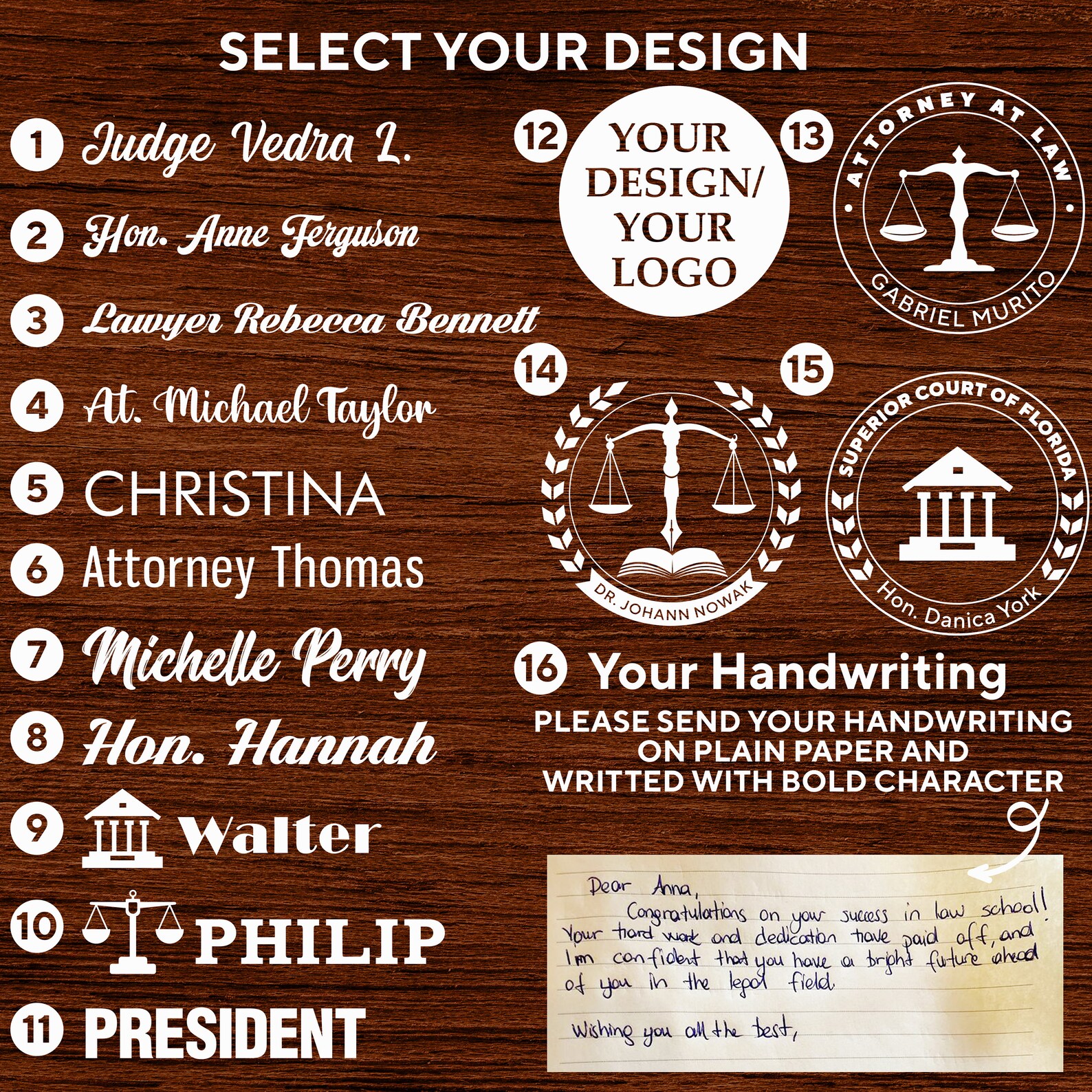 Personalized Judge's Gavel and Sound Block Custom Etsy