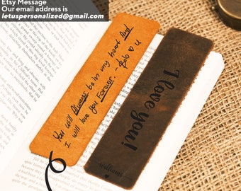 Personalized Leather Bookmark, Custom Bookmark, Engraved Bookmark, Anniversary Gifts,Gift for Teacher,Gifts For Readers, Christmas Gifts
