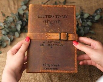 Verlust der Mutter Erinnerungsnotizbuch Geschenk, Mutter Verlust Trauer Journal, Briefe an meine Mutter im Himmel Beileid Geschenk, personalisiertes Notizbuch Trauernde