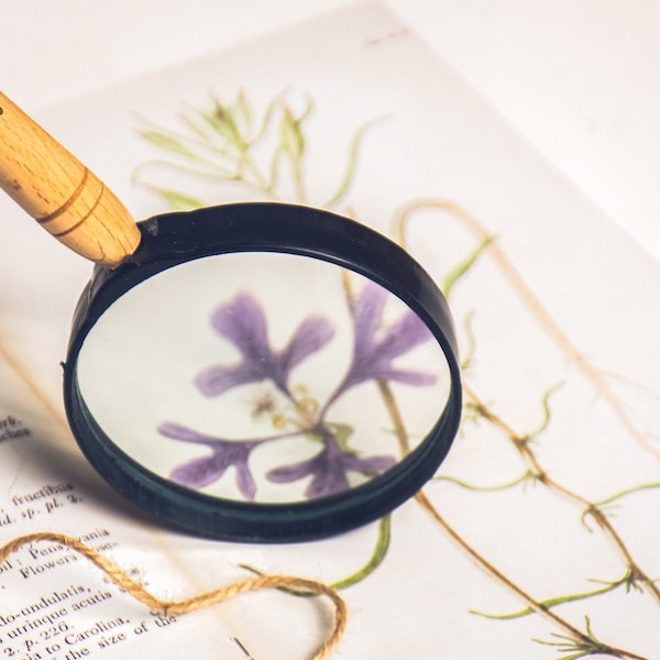 Custom Magnifying Glass With Wood Handle, Engraved Magnifying Glass, Personalized Handheld Reading Magnifier, Detective Gift, Reader Gift