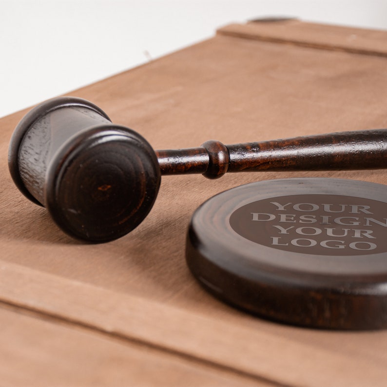 Personalized Judge's Gavel and Sound Block Custom Etsy