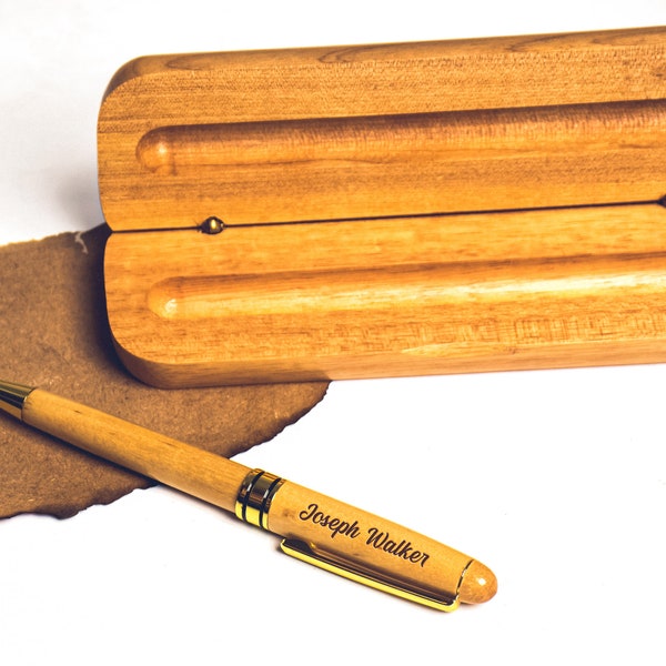 Wood Pencil Box Etsy