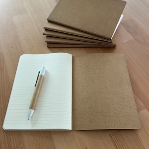 Inserti di carta di ricambio per diario A5 per quaderni da viaggio in pelle (dimensioni dell'inserto 6x8"), quaderni e diari fatti a mano con copertine riciclate