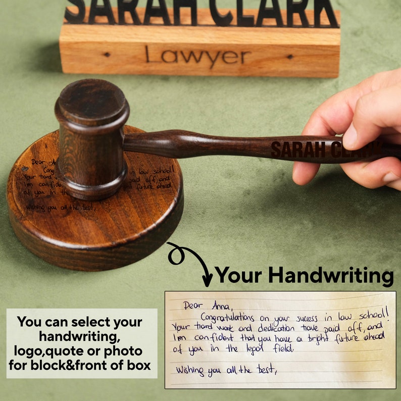 Personalized Judge's Gavel and Sound Blockcustom Engraved Etsy