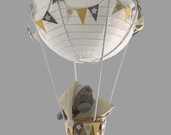 Hot air balloon light shade, decoration, nursery, playroom, Toy included