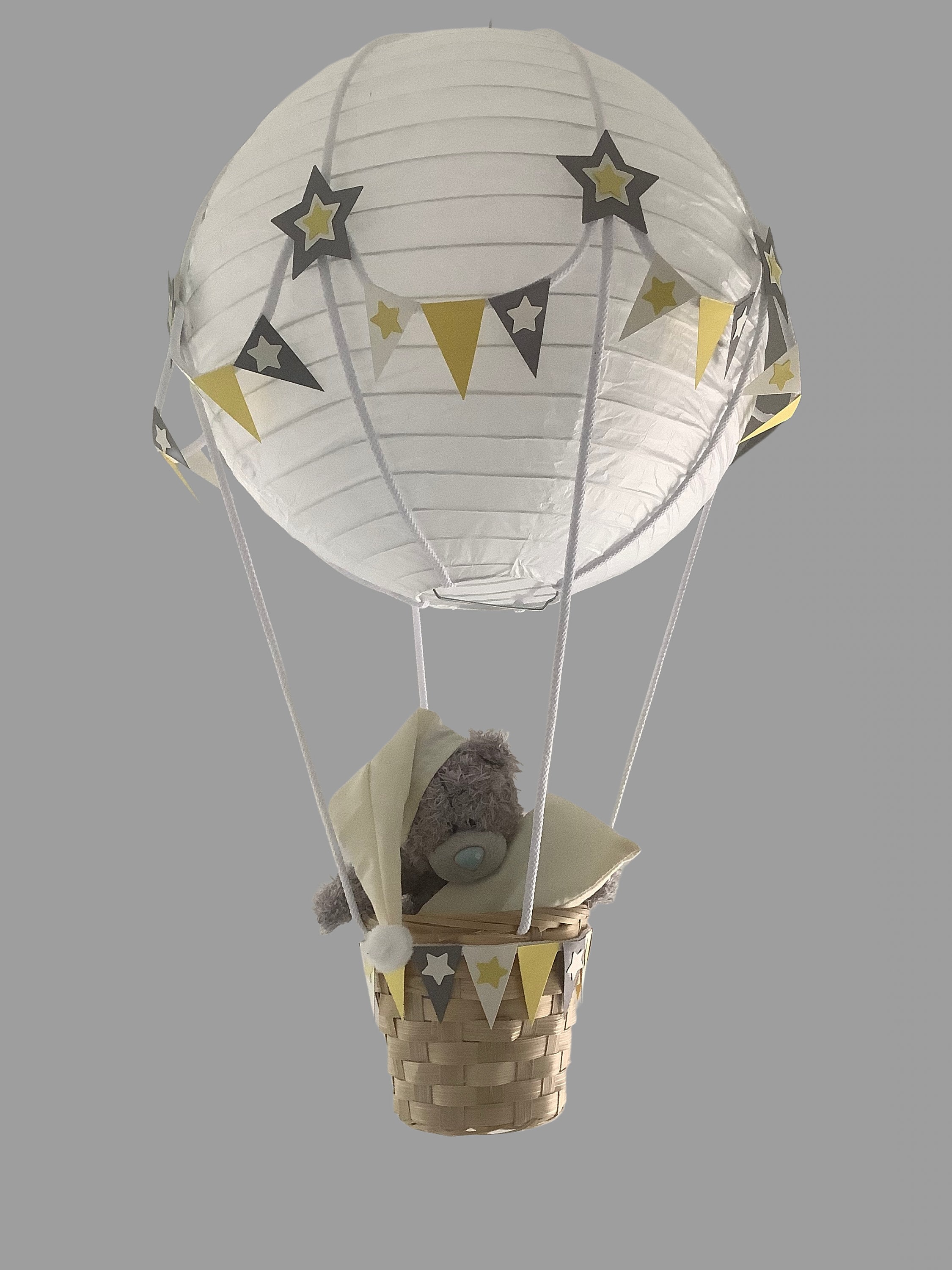Hot air balloon light shade, decoration, nursery, playroom, Toy included