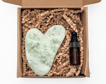 100% natuurlijke kristaljade Gua Sha | Steenmassagehulpmiddel | Anti-veroudering | Cadeau voor haar | Rimpels | Hoofdpijn | Migraine | Gezwollen gezicht | Gezichtsbehandeling