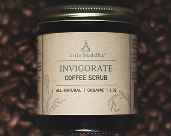 All Natural Coffee & Raw Honey Scrub | Gentle Exfoliating Facial Scrub | For all skin types | Fair Trade Coffee | Peppermint | Vanilla