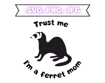 Mãe furão SVG, clipart de amante de animais de estimação, arquivo de corte de silhueta Cricut (download digital)