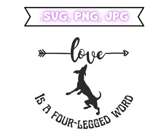 Amor por cães SVG, citações de amantes de animais de estimação, clipart vetorial (download digital)