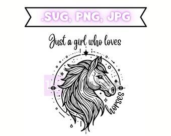Arquivo SVG de cavalo, amante de cavalos, amante de animais svg amante de cavalos, silhueta, clipart vetorial Cricut Cut