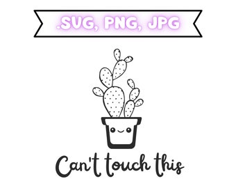 Cacto engraçado SVG, clipart de amante de plantas (download digital)