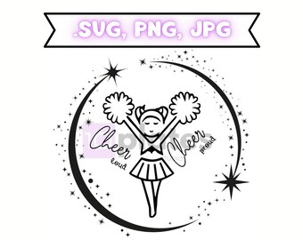 Cheerleader SVG, Cheer Era, arquivo Cricut Cut (download digital)