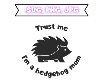 Mãe ouriço SVG, clipart de amante de animais de estimação, arquivo de corte de silhueta Cricut (download digital)