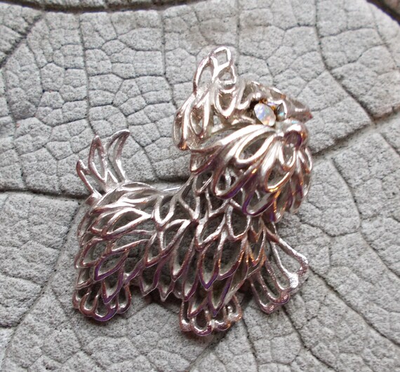 Vintage Costume Jewelry, Scottie Dog Nodder Brooc… - image 3