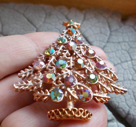 Vintage Christmas Brooch, Vintage Christmas Tree,… - image 8