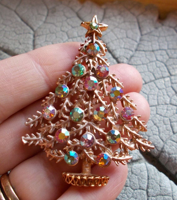 Vintage Christmas Brooch, Vintage Christmas Tree,… - image 1