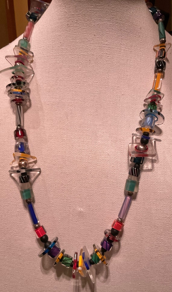 Venetian Glass Necklace by Gail Craft, Hand Made … - image 7