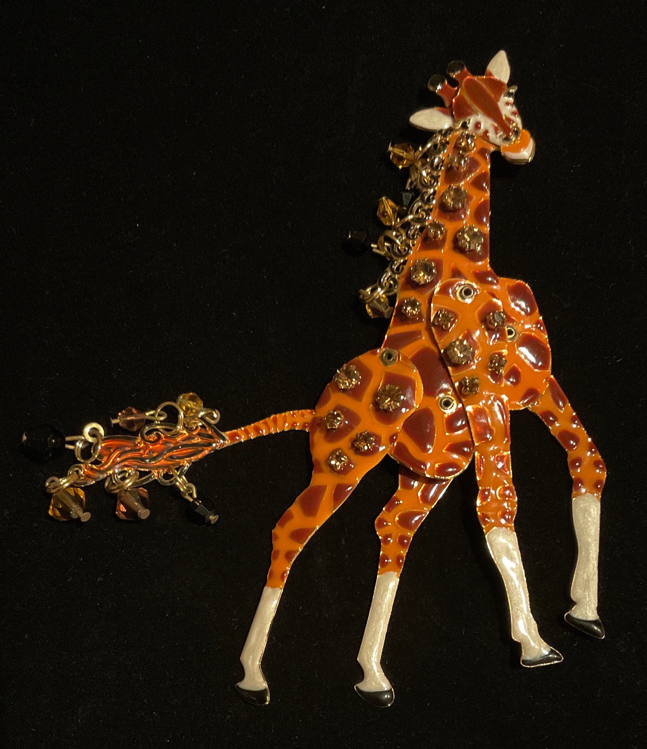 Large Vintage Lunch at the Ritz Giraffe Brooch Etsy