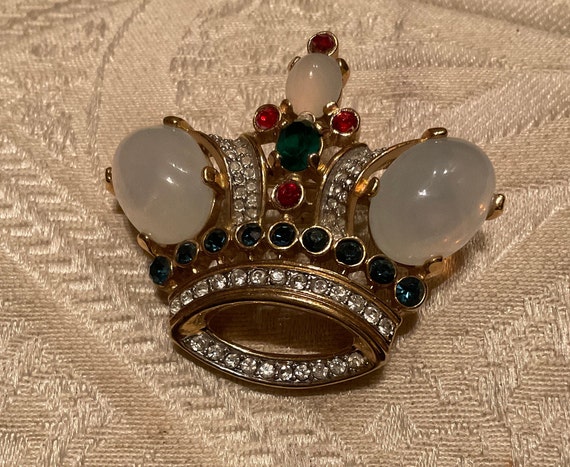 Signed Vintage Crown TRIFARI Feather Brooch - Etsy
