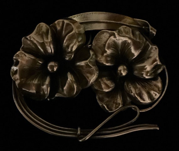 Vintage 40’s Sterling Flower Bracelet and Brooch … - image 7