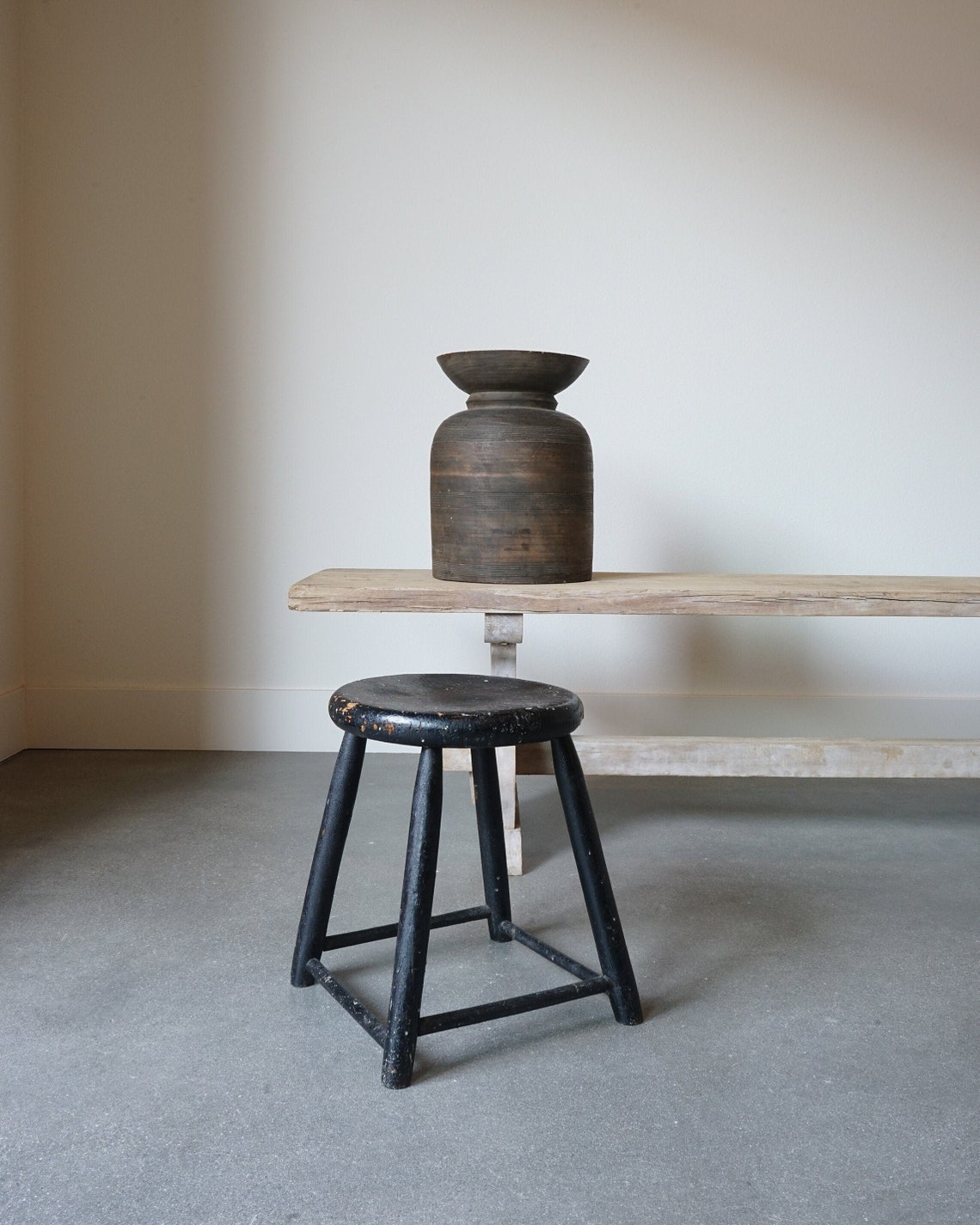 Antiker schwarzer französischer Vierbeiner Primitiver | Etsy