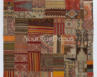 Handgefertigter Kelim Teppich aus Zentralanatolien (Flachgewebe) mit Tribal-Flair. BD566